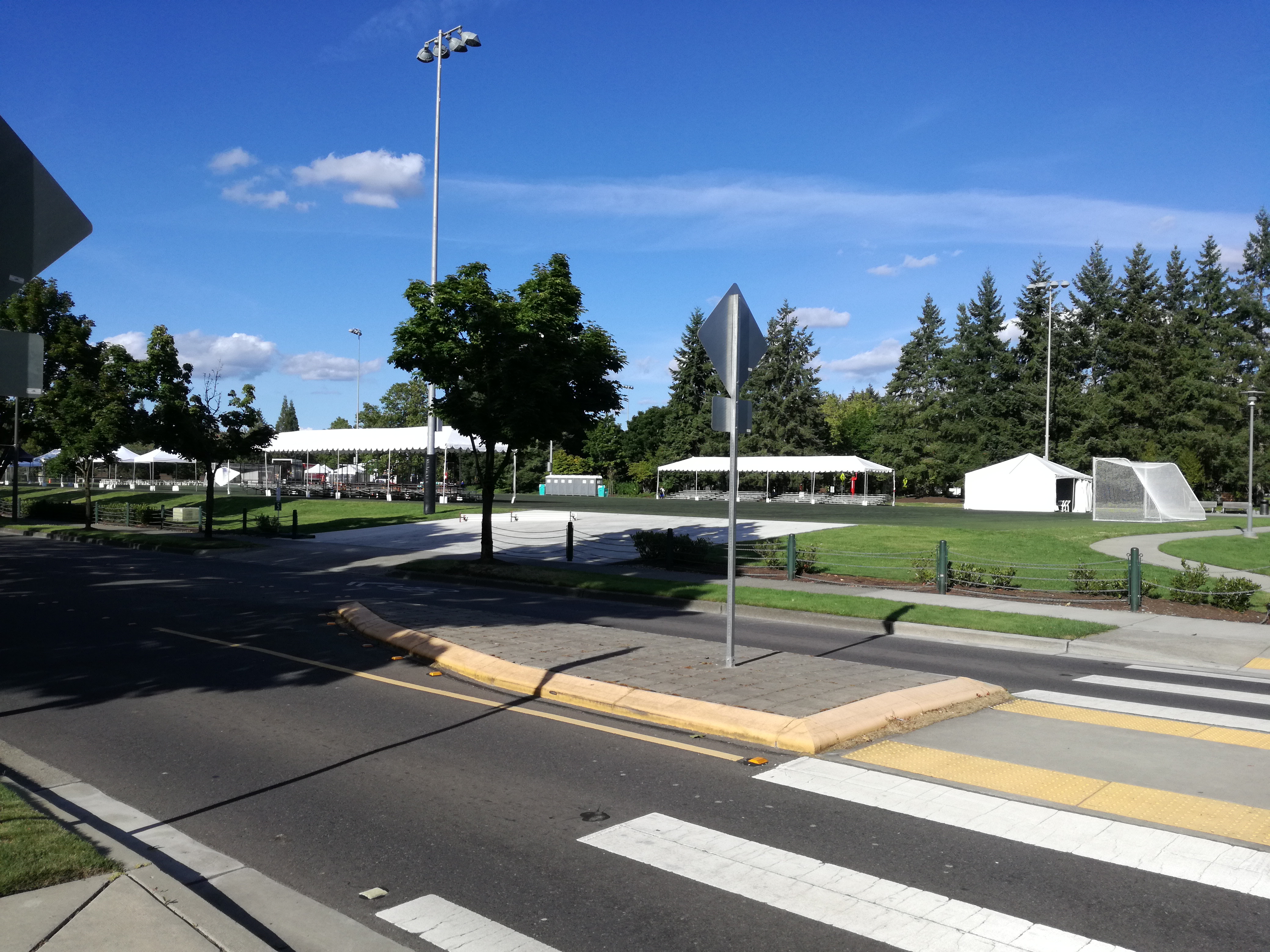 soccer fields area at the Microsoft Redmond Campus